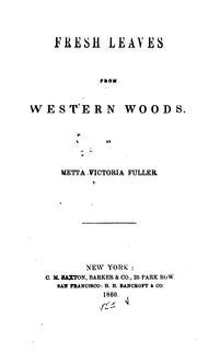 Cover of: Fresh Leaves from Western Woods
