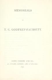 Cover of: Memorials of T.G. Godfrey-Faussett.