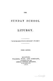 Cover of: The Sunday School Liturgy ...