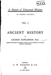 Cover of: Ancient History