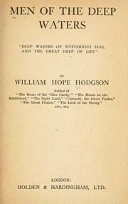 Cover of: Men of the deep waters by William Hope Hodgson