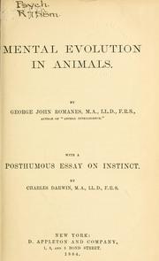 Cover of: Mental evolution in animals. by George John Romanes
