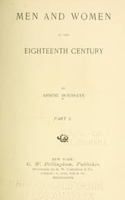 Cover of: Men and women of the eighteenth century.