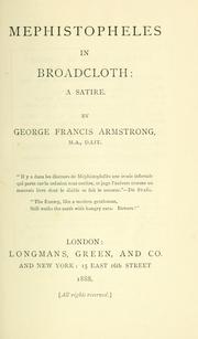 Cover of: Mephistopheles in broadcloth | George Francis Savage-Armstrong