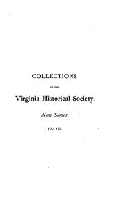 Collections of the Virginia Historical Society by Virginia Historical Society