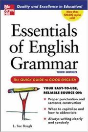 Cover of: Essentials of English grammar by L. Sue Baugh