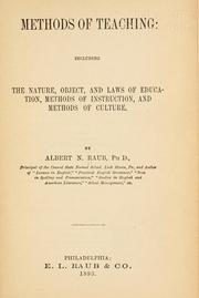 Cover of: Methods of teaching by Raub, Albert N.