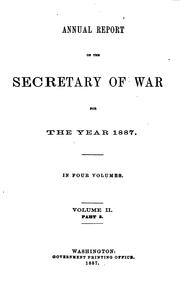 Cover of: Annual Report of the Secretary of War by United States Department of War