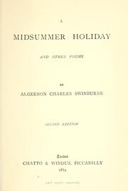 Cover of: A midsummer holiday and other poems by Algernon Charles Swinburne