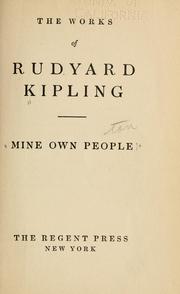 Cover of: Mine own people. by Rudyard Kipling