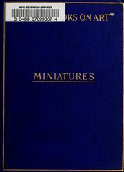 Cover of: Miniatures, ancient and modern by Cyril Davenport, Cyril Davenport