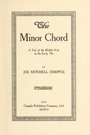 Cover of: The minor chord