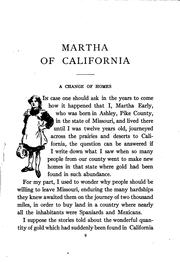 Cover of: Martha of California: A Story of the California Trail