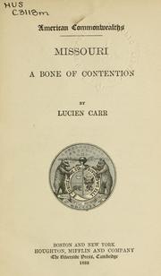 Cover of: Missouri, a bone of contention