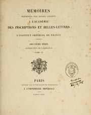 Cover of: Mémoires présentés par divers savants. by Académie des inscriptions & belles-lettres (France), Académie des inscriptions & belles-lettres (France)