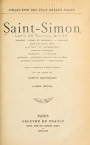Cover of: Mémoires by Saint-Simon, Louis de Rouvroy duc de