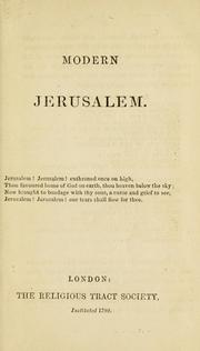 Cover of: Modern Jerusalem