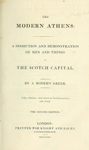 Cover of: The modern Athens by Robert Mudie