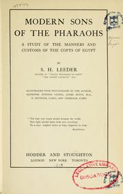 Cover of: Modern sons of the Pharaohs by S. H. Leeder