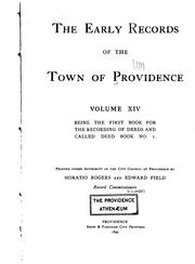 Cover of: The Early Records of the Town of Providence by Providence (R.I .). Record Commissioners