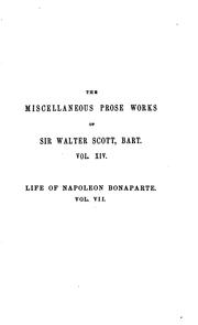 Cover of: The miscellaneous prose works of Sir Walter Scott by Sir Walter Scott