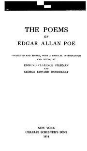 Cover of: The Poems of Edgar Allan Poe by Edgar Allan Poe, Edmund Clarence Stedman, George Edward Woodberry