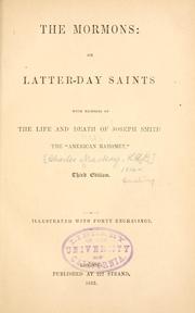 Cover of: The Mormons: or Latter-day saints by Charles Mackay