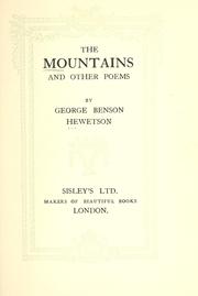 Cover of: The mountains and other poems