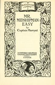 Cover of: Mr. Midshipman Easy. by Frederick Marryat