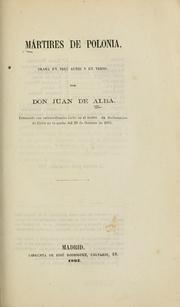 Cover of: Mártires de Polonia: drama en tres actos y en verso