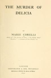 The murder of Delicia by Marie Corelli