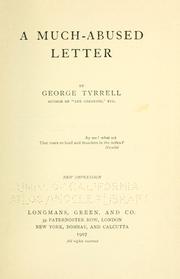 Cover of: A much-abused letter by George Tyrrell
