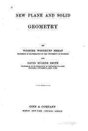 Cover of: New Plane and Solid Geometry
