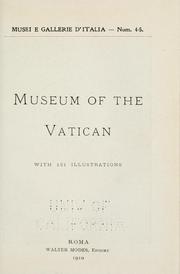 Cover of: Museum of the Vatican | Vatican. Museo vaticano.