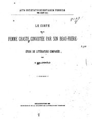 Cover of: Le conte de la femme chaste convoitée par son beaufrère: étude de littérature comparée