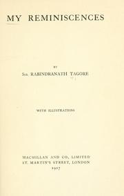 Cover of: My reminiscences by Rabindranath Tagore