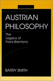 Cover of: Austrian Philosophy: The Legacy of Franz Brentano