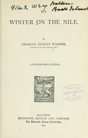 Cover of: My winter on the Nile by Charles Dudley Warner