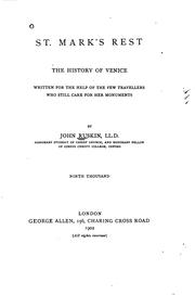 Cover of: St. Mark's Rest: The History of Venice by John Ruskin