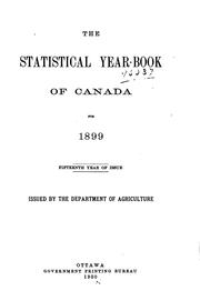 Cover of: Statistical Year-book of Canada by Canada. Dept. of Agriculture