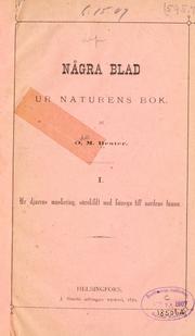 Cover of: Nagra blad ur naturens bok. by Odo M. Reuter
