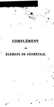 Cover of: Essais de géométrie sur les plans et les surfaces courbes: (élémens de géométrie descriptive)