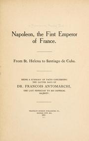 Cover of: Napoleon, the first emperor of France. by Henry D. Thomason