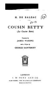 Cover of: Cousin Betty =: (La Cousine Bette)