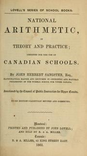 Cover of: National arithmetic by John Herbert Sangster