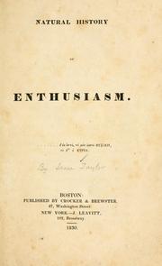 Cover of: Natural history of enthusiasm.