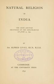 Cover of: Natural religion in India: the Rede lecture