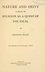 Cover of: Nature and deity by Frederick Meakin