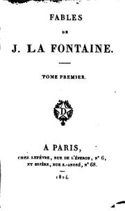 Fables de J.La Fontaine by Jean de La Fontaine