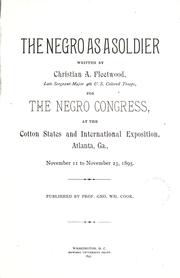 The Negro as a soldier by Christian Abraham Fleetwood